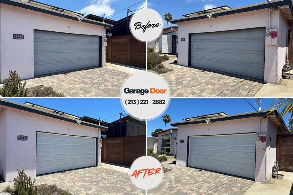 Before and after: garage door opener repair Chesapeake Ranch Estates, MD